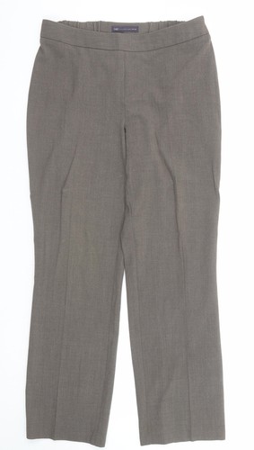 Marks & Spencer grüne Damen-Hose aus Polyestermischung Größe 12