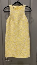 4c Yellow Floral Textured Dress, Size 2
