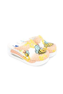 Terlik Sabo Air ST207 Max Leder Damen Clogs Pantoletten Hausschuhe Hufschuhe, Biene