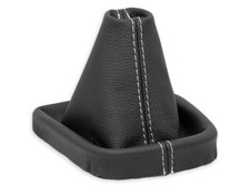 SCHALTMANSCHETTE FUR SKODA CITIGO 2011-2019 SCHALTSACK LEDER NAHT WEISS