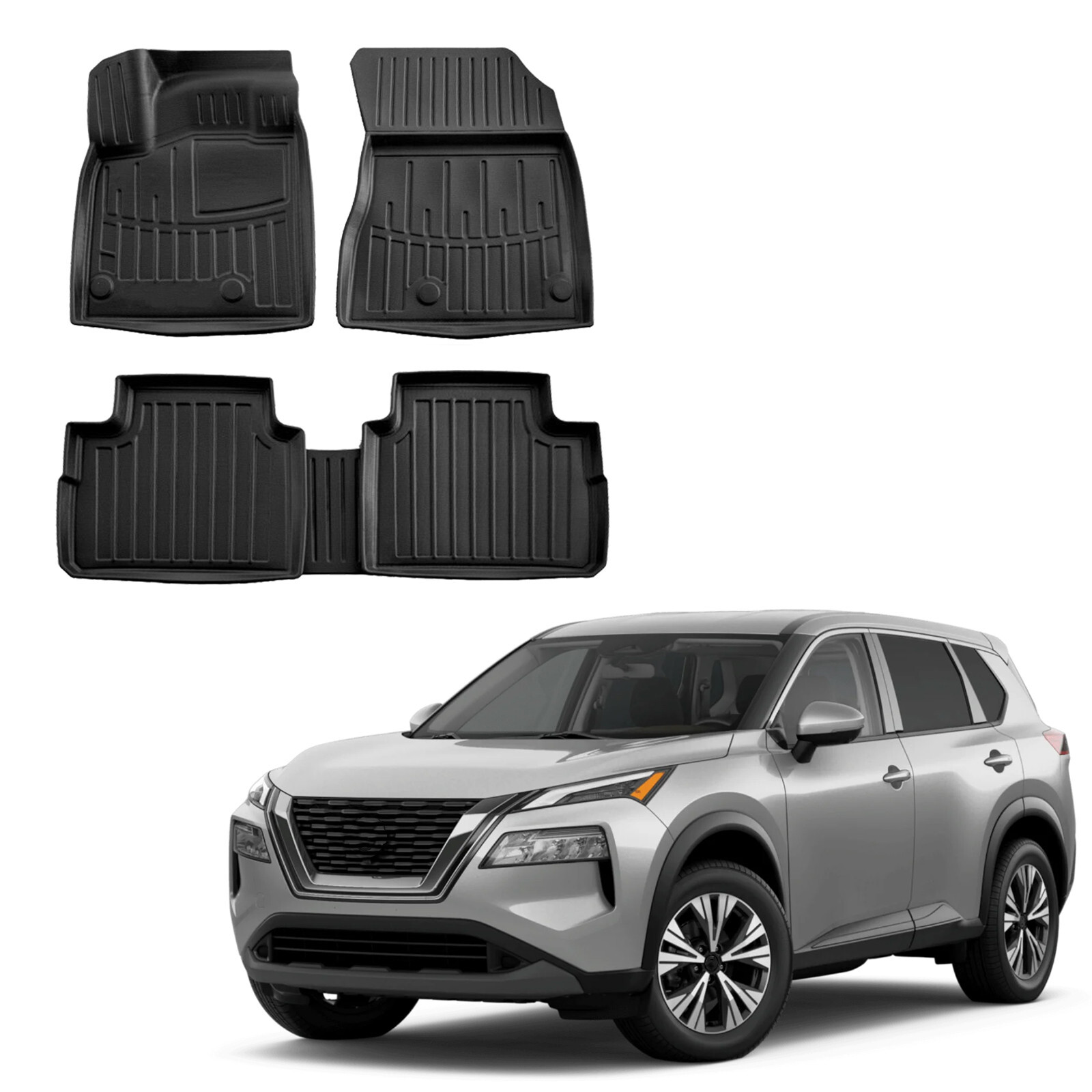 Tapis de sol en caoutchouc 3D premium pour habitacle Nissan X-Trail T33