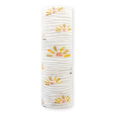 New Swaddle Designs Receiving Swaddling Blanket 100% Muslin Watercolor Sunny Day