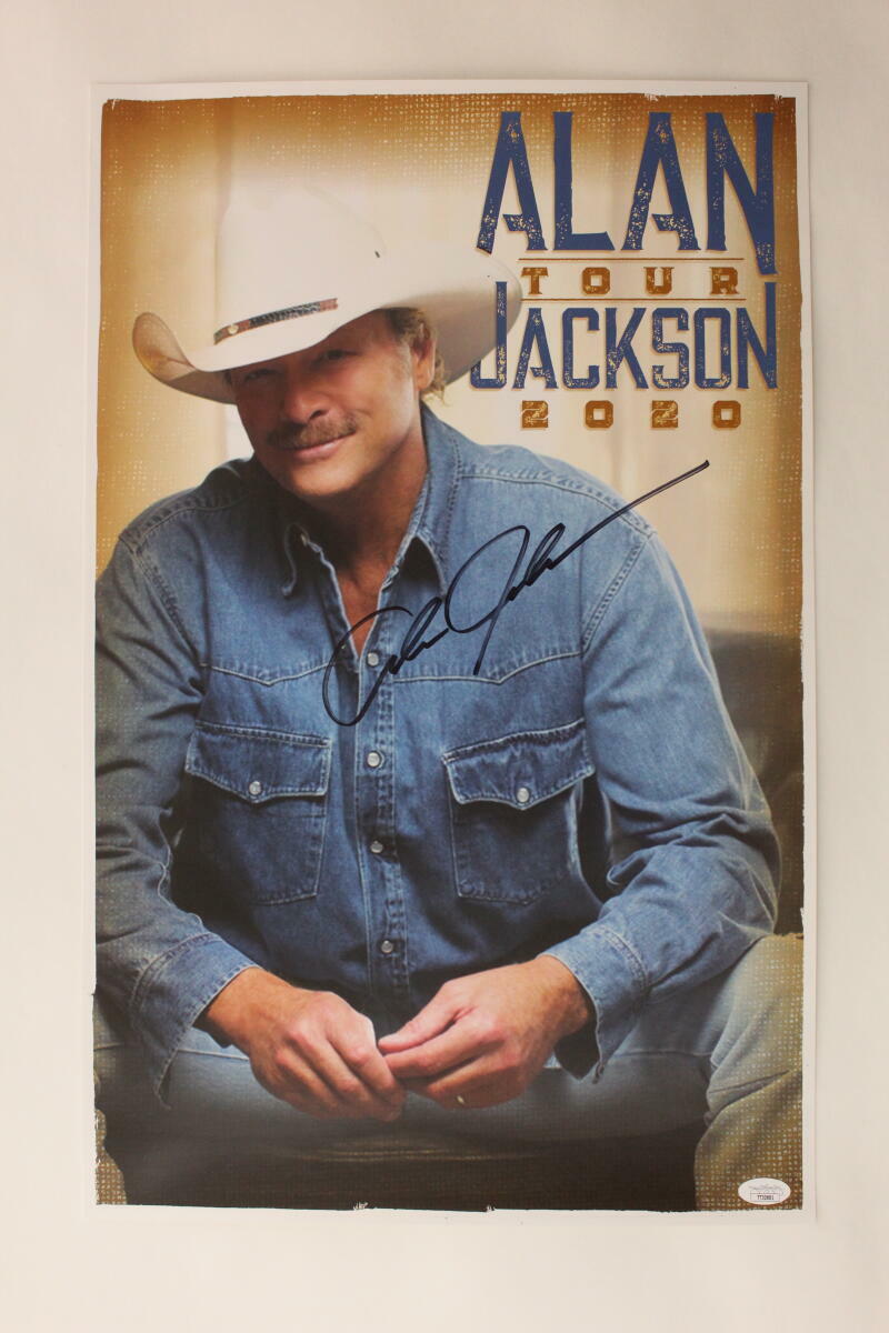 ALAN JACKSON SIGNED AUTOGRAPH 14X22 CONCERT POSTER - COUNTRY