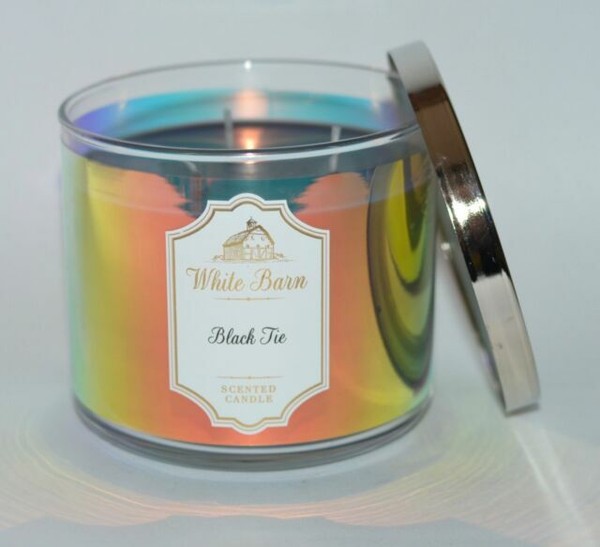 Black Tie Bath & Body Works Scented Candle 3 Wick Large 14.5 Oz