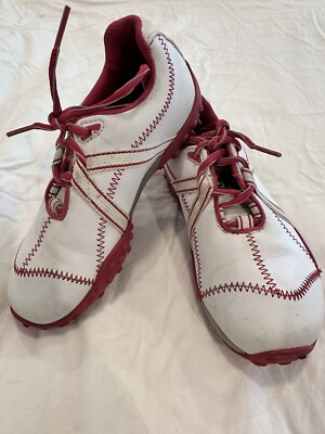 Fj Junior Golf Shoes FJ Foot Joy M Project Spikeless White Pink