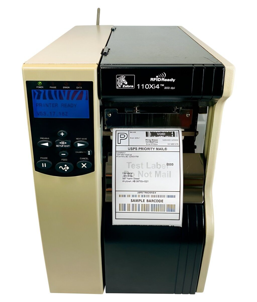 Zebra 110Xi4 Thermal Transfer Label Printer WiFi Ethernet USB