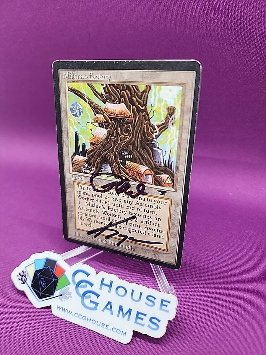 mishra's factory Antiquities Signed #A Phil Kaja Foglio MTG mishra's factory Antiquities Signed #A Phil Kaja Foglio MTG