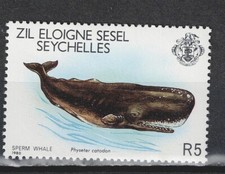 Seychelles Fauna Fish Marine Life Sperm Whale stamp 1980 MNH A-4
