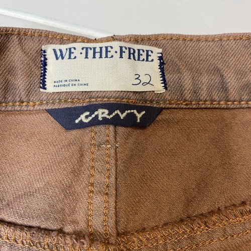 We The Free People CRVY Gia High Rise Wide Leg Sand Dune Women’s Jeans Size 32 - Picture 17 of 21