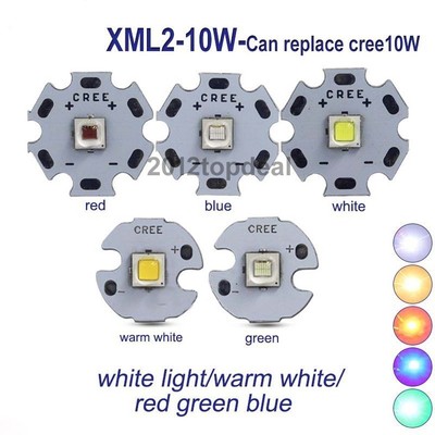 Cree Xml2 Xm L2 10w White Red Green Blue Yellow High Power Led Chip 16 20mm Pcb Ebay