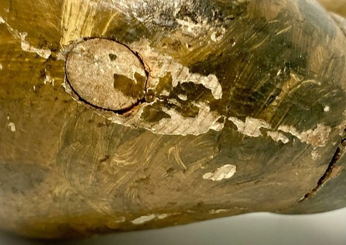 Vintage RARE 2 Primitive Mallard Decoys Bodies Made in 5 Separate Layers Charity - Picture 5 of 12