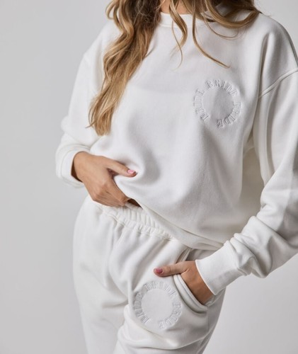 Women Bride Special Embroided Street Wear Suit Oversized Hoodie Trouser Outfit