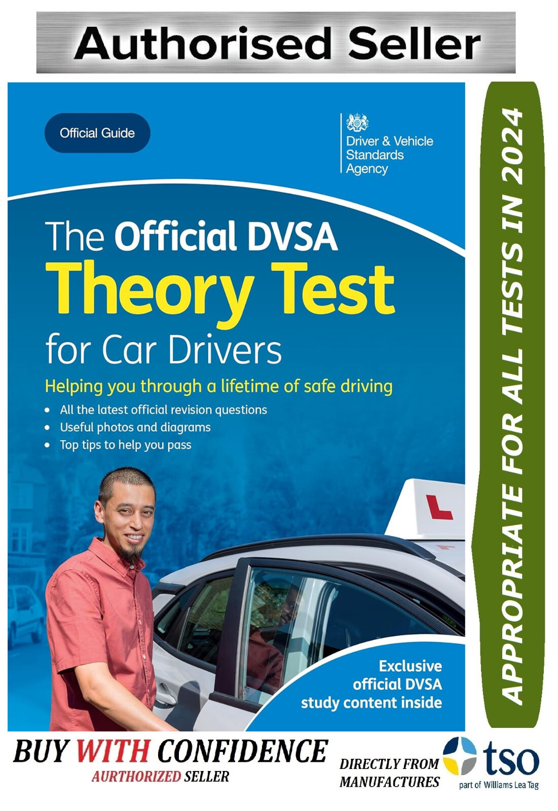 Theory Test - Car Drivers Book for 2024 Official DVSA Driving Theory ...