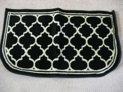 Midnight Scrollwork Hearth Rug Wood Stove Fireplace Rug For Sale