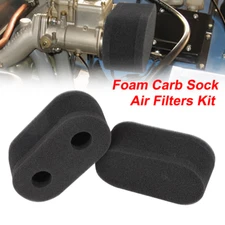 2 x Foam Carb Sock Air Filters Double Trumpet For Weber DCOE Dellorto Jenvey