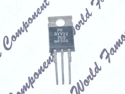 Reland Sun 10 Stück BYV32E-200 TO-220 – Dioden, 200V, TO-220 Gehäuse, Ersatz Für BYV32-200, Ideal Für Elektronikprojekte