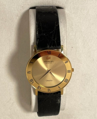 RAYMOND WEIL Uhr Othello Leder Armband RW Vergoldet 90er 30mm