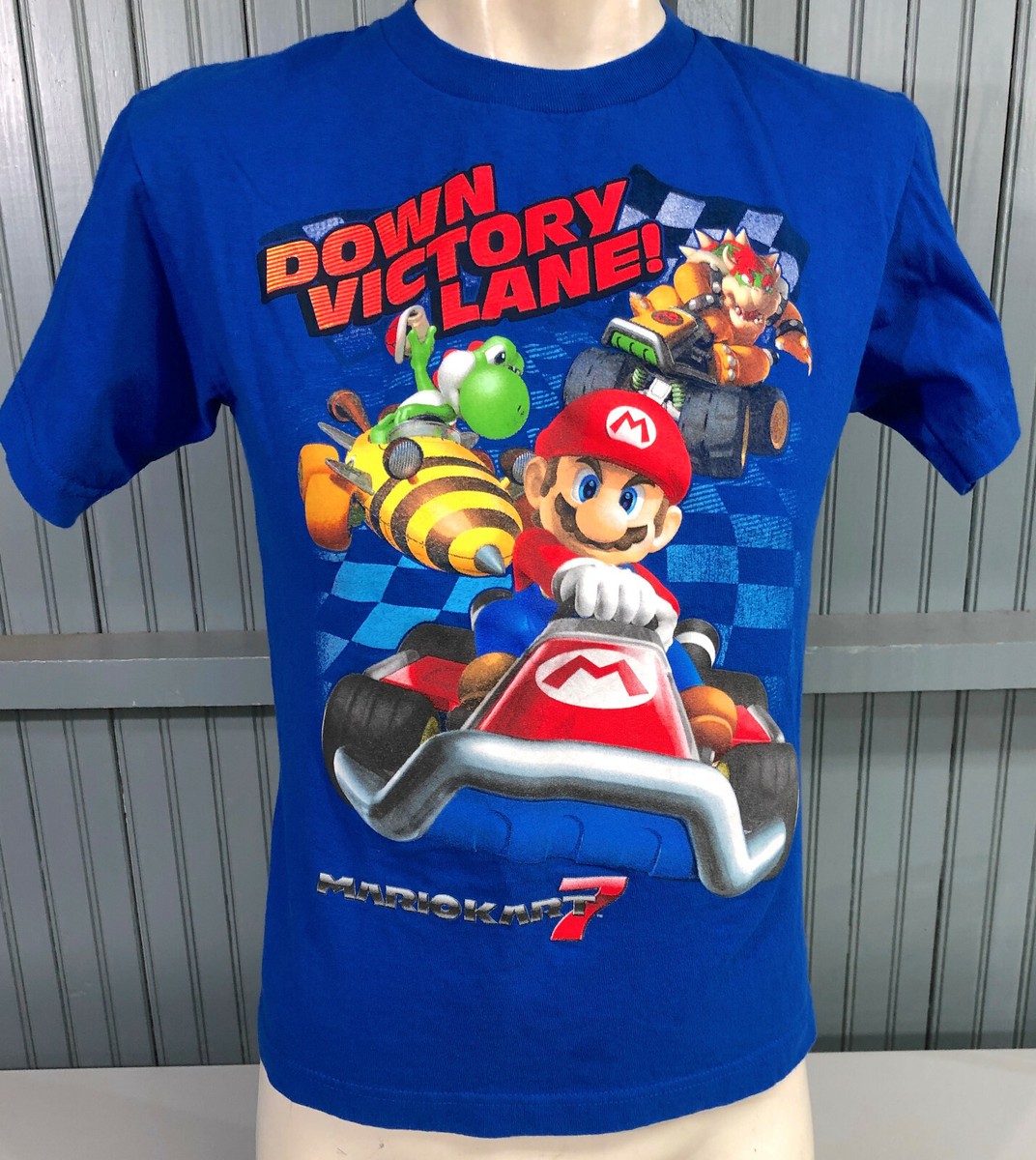 Super Mario Nintendo Mariokart Youth Kids Large T-Shirt