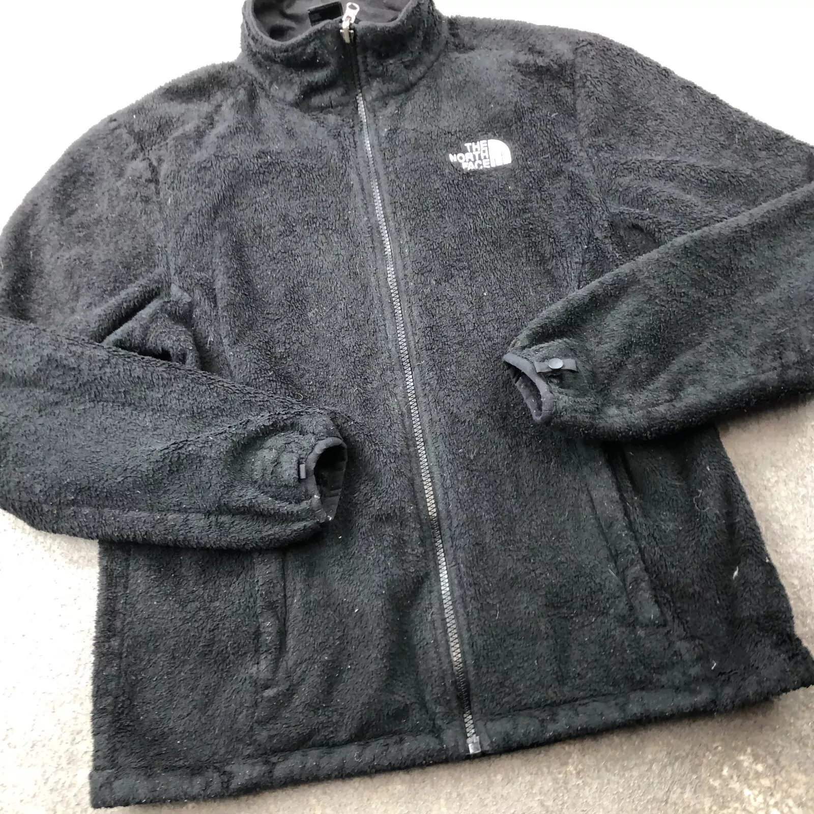 north-face fleece full zip hiking outdoors jacket
