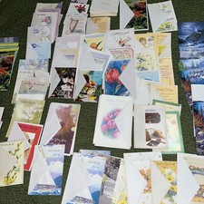 Lot Of 100 Vintage Greeting Cards , Birthday, Sympathy , Thank You, Ephemera