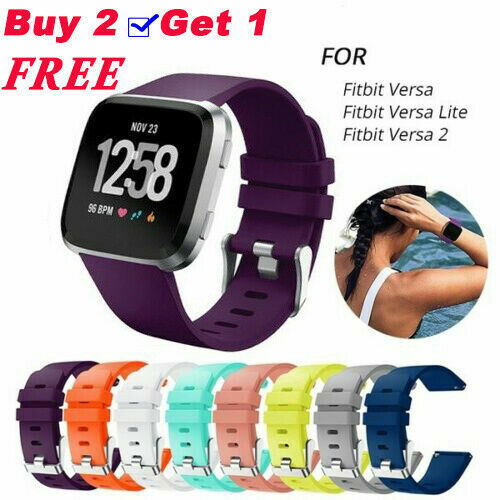 For Fitbit Versa 2 1/Lite Wrist band Breathable Sport Silicone Strap Watch Bands - Picture 1 of 43
