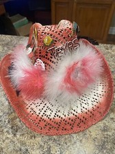 Custom Hard Formed Cowboy Hat with Lots of Pins Twxas New York Made in Mexico 