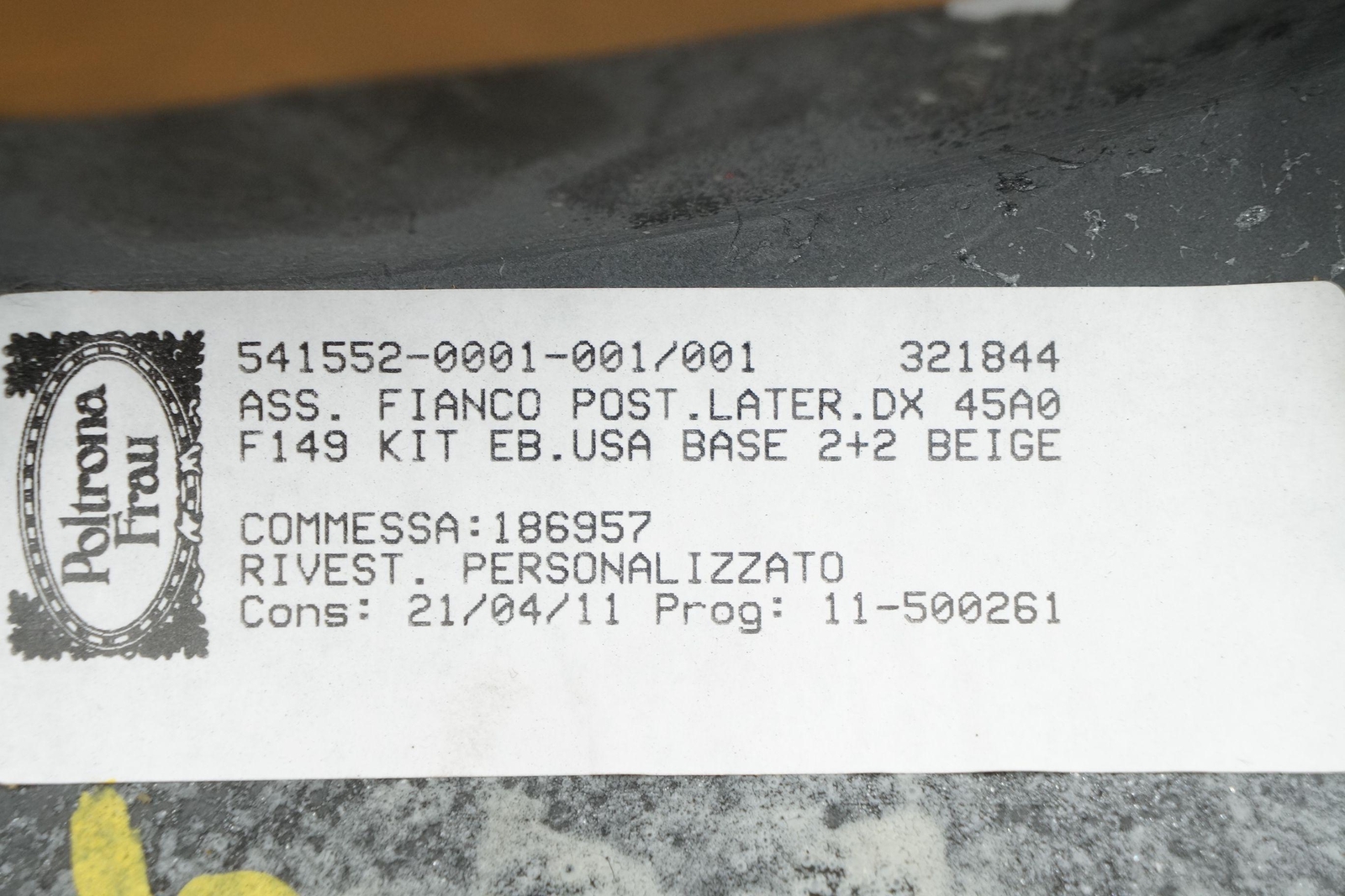 Rear Right Lower Quarter Trim Panel Molding Beige 81562400 Ferrari California 11