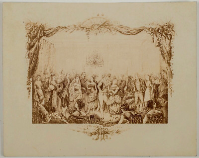FOTO MASKBALL MIT NAPOLEON III ? DATUM 22.02.1879 SIGNIERT