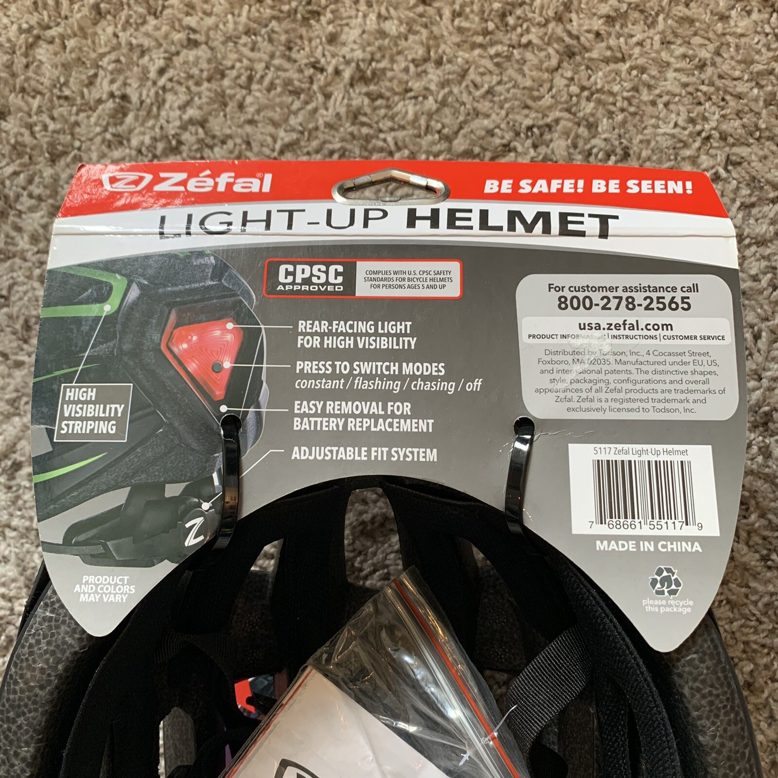 Zéfal Bicycle Helmet with Safety LED adjustable light up bike helmet