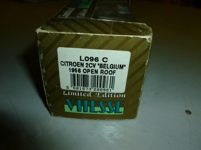 die cast 1/43 CITROEN 2CV BELGIUM 1956 VITESSE L096 c - Immagine 2 di 2