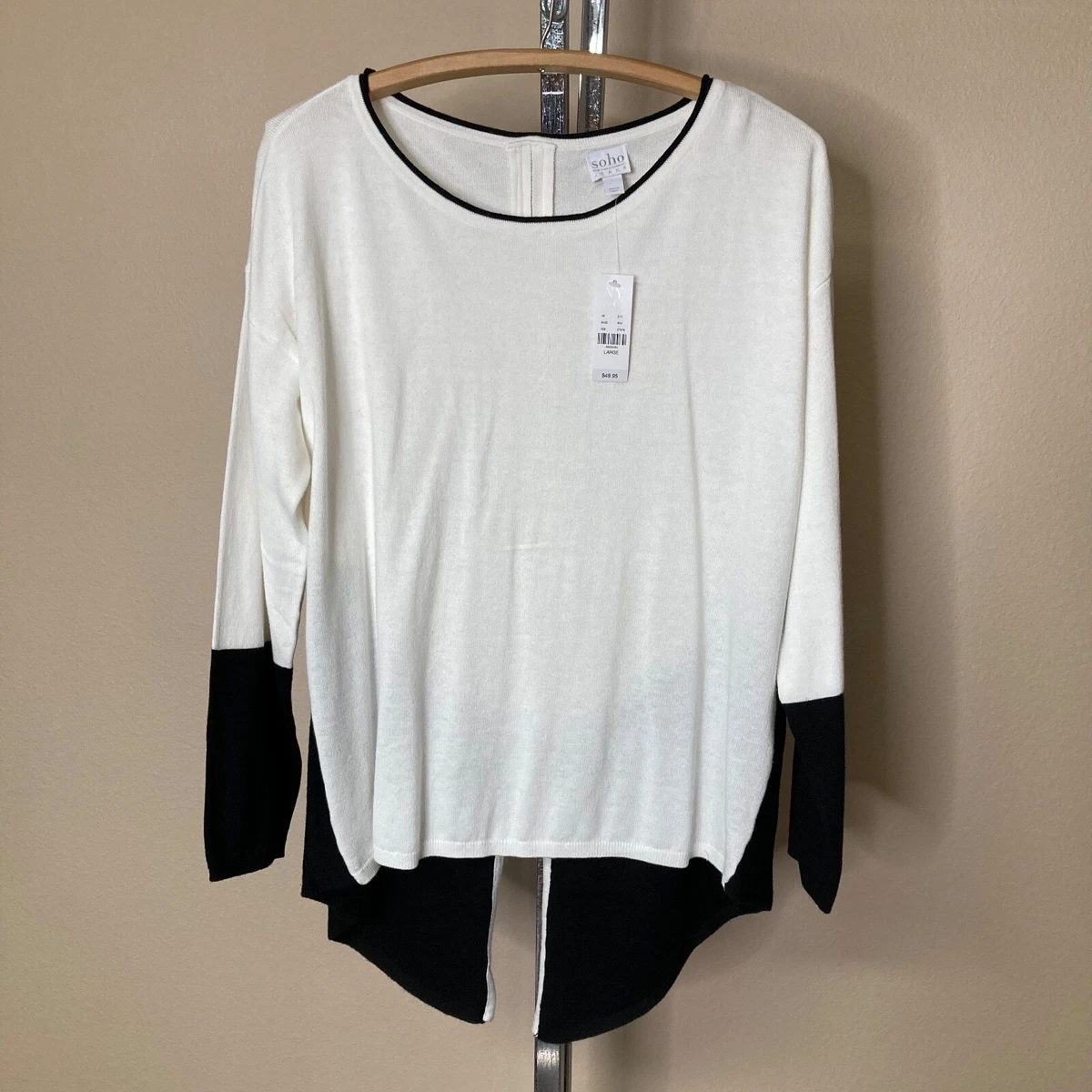 Sweater with zipper top down the back