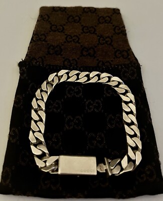 Gucci Herren Armband ineinandergreifend klobig Silber 925 - echt 