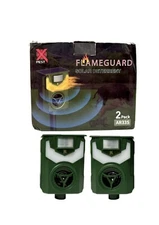 Solar Animal Repeller Ultrasonic Pest Repellent Flame Light Motion 2pk Open-box