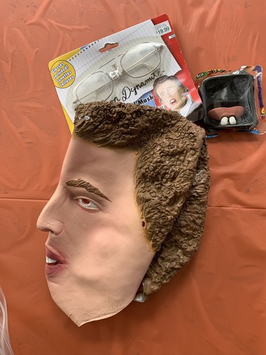 NWT Adult Napoleon Dynamite Vinyl Mask with Glasses Rubies - Picture 2 of 3