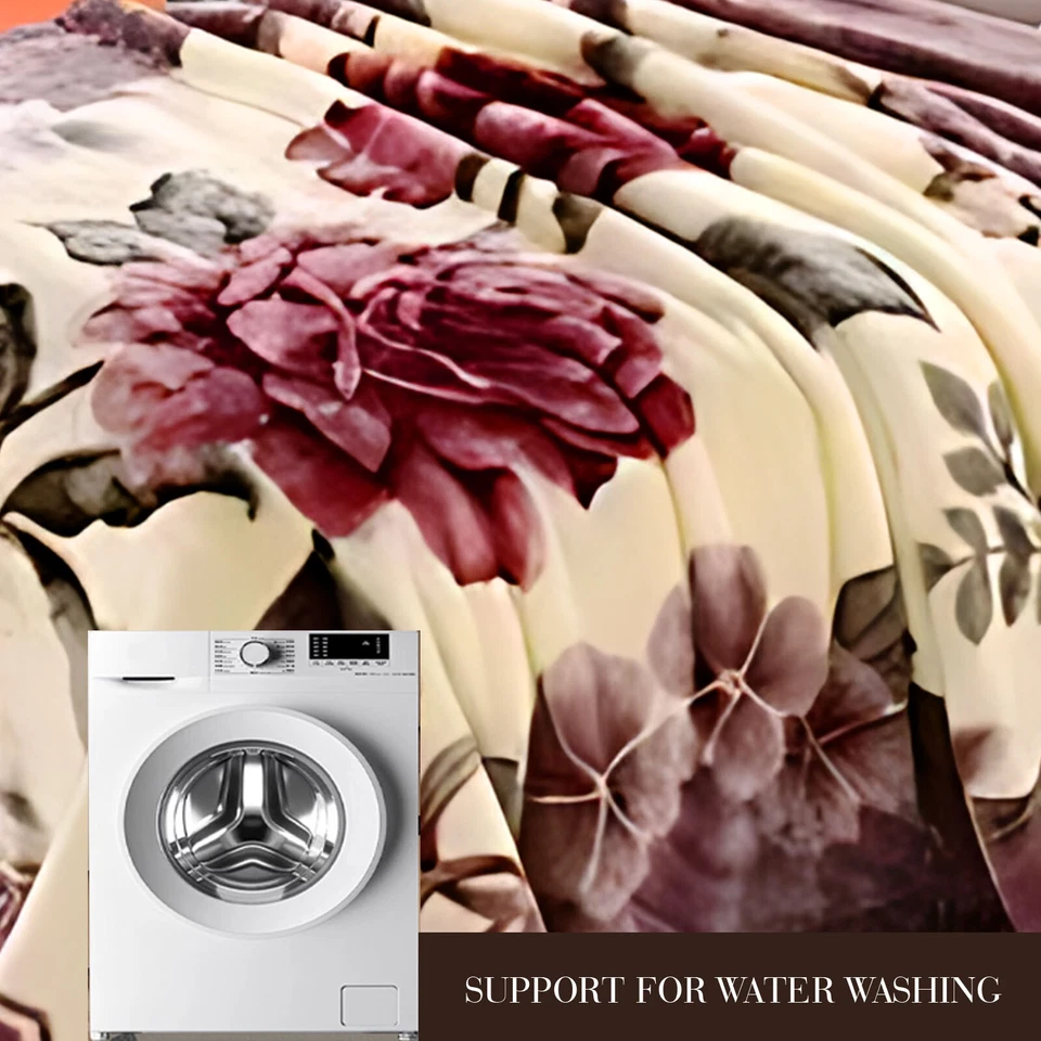 Manta polar pesada gruesa de 2 capas 4,4/6,6/7,7 lb impresa sedosa suave cálida manta Foto 2 de 4