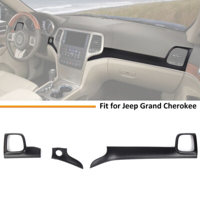 Matte Center Consol Dash Panel Trim Cover Kit Meter Frame For Grand Cherokee 11+