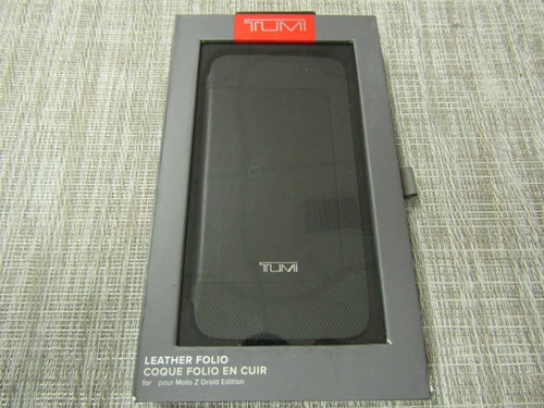 TUMI LEATHER FOLIO FOR MOTO Z DROID EDITION, PLEASE READ!!! 4045