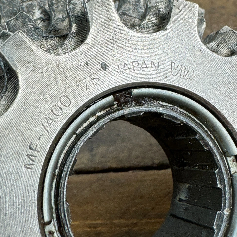 Vintage Shimano Dura-Ace MF-7400 Freewheel 7 Speed 21 Tooth 13 Tooth Corn Cob A3 - Image 3 of 4