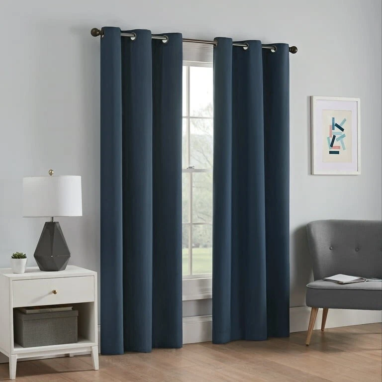 NEW Eclipse Blackout One Grommet Panel Curtain NAVY 42" x 63" - Image 2 of 4