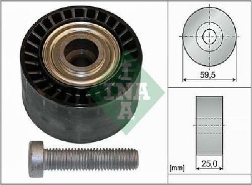 Original INA Idler/Guide Pulley V-Belt 532 0433 10 For Citroën