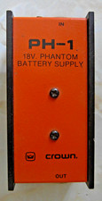 Phantom Power Supply, 18v Microphone ,portable, Crown Amcron Ph-1 Usa,vintage