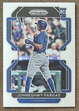 2022 Panini Prizm Tier II Johneshwy Fargas Rookie Chicago Cubs #144