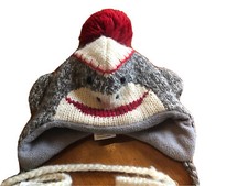Sundance Catalog Kids Sock Monkey Hat and Mitten Set warm and adorable