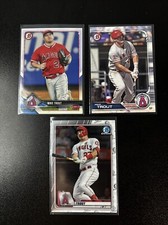 2020 Bowman Chrome - #1 Mike Trout Los Angeles Angels + 2018 2019 Paper