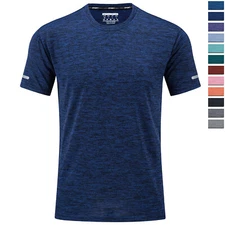 Men's Short Sleeve T-Shirts Team Workout Running Quick Drying Sportswear Shirts