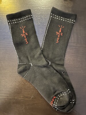   CACTUS JACK Travis Scott Socks   Black   Size Large   Brand New SB Dunk