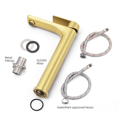 Gold Shower Head Set Rail Arm Tall Basin Mixer Kitchen Tap Spout Floor Drain - Picture 262 of 619