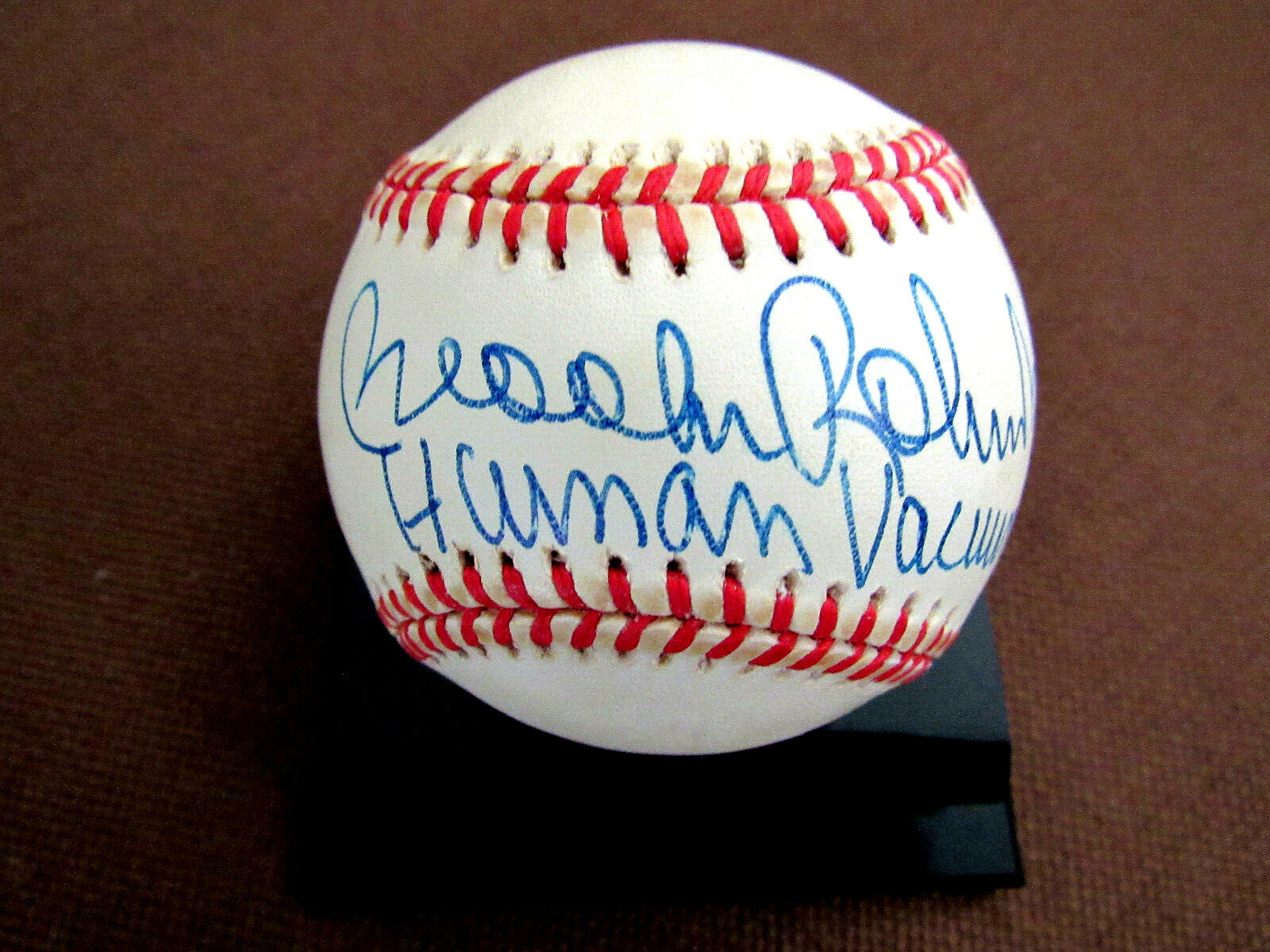 BROOKS ROBINSON HUMAN VACUUM CLEANER ORIOLES HOF SIGNED AUTO OAL