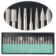 New 30pc Diamond Burr Set 1/8" Shank 80 Grits Dremel Type Rotary Tool #8230DD8