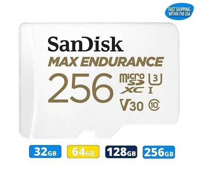 SanDisk High Endurance & Max Endurance Micro SD Memory Cards 64GB 128GB 256GB
